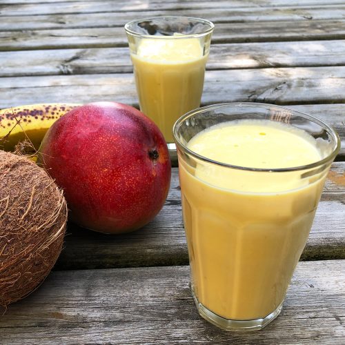 Mango Coconut Smoothie Recipe / Healthy Vitamix Recipe Shirley Cooking