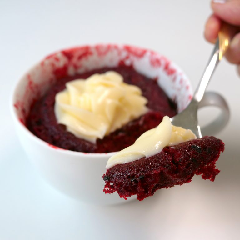 Microwave Red Velvet Mug Cake