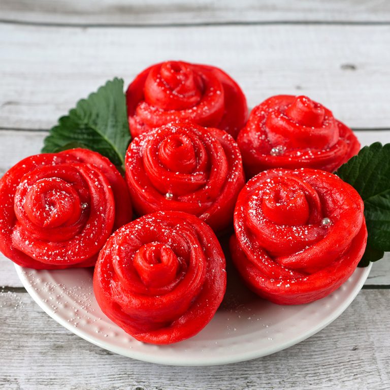 Steamed Rose Buns