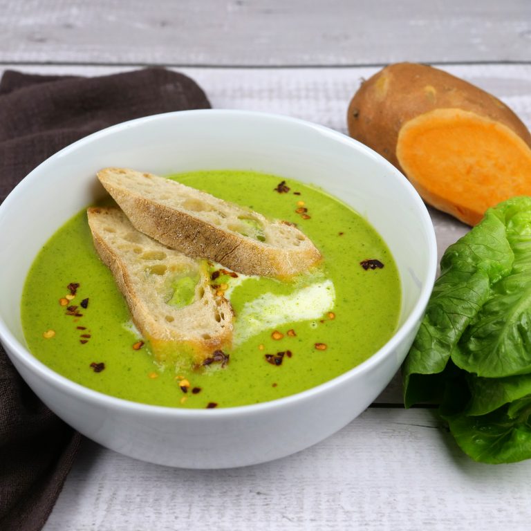 Lettuce and Sweet potato Soup