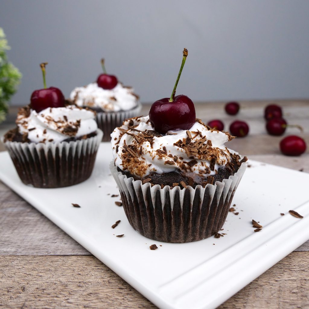 Vegan Black Forest Cupcakes – Shirley Cooking