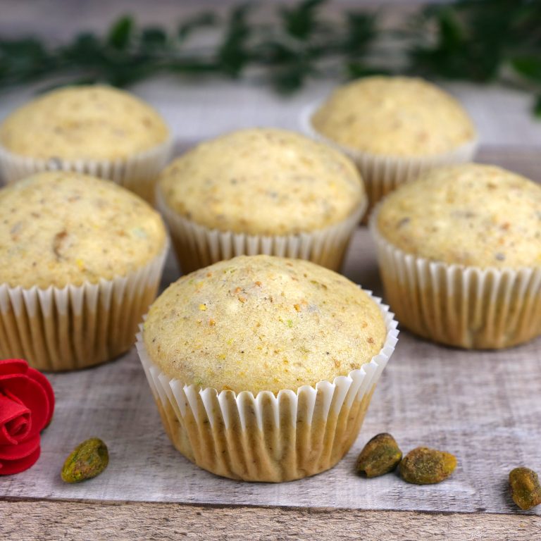 Vegan Rosewater Pistachio Cupcakes