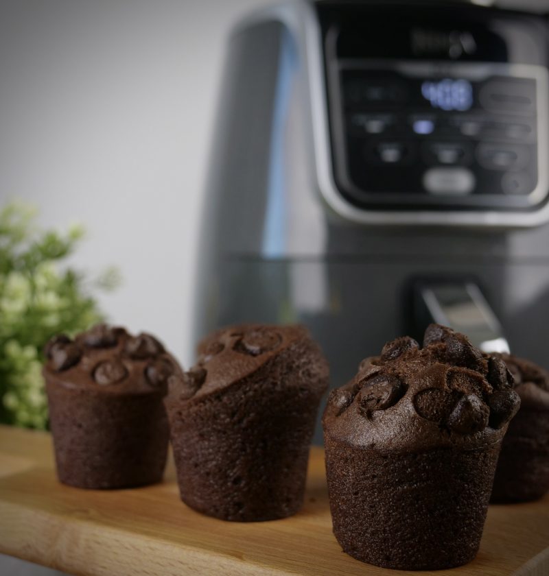 Air Fryer Chocolate Cupcakes - A License To Grill