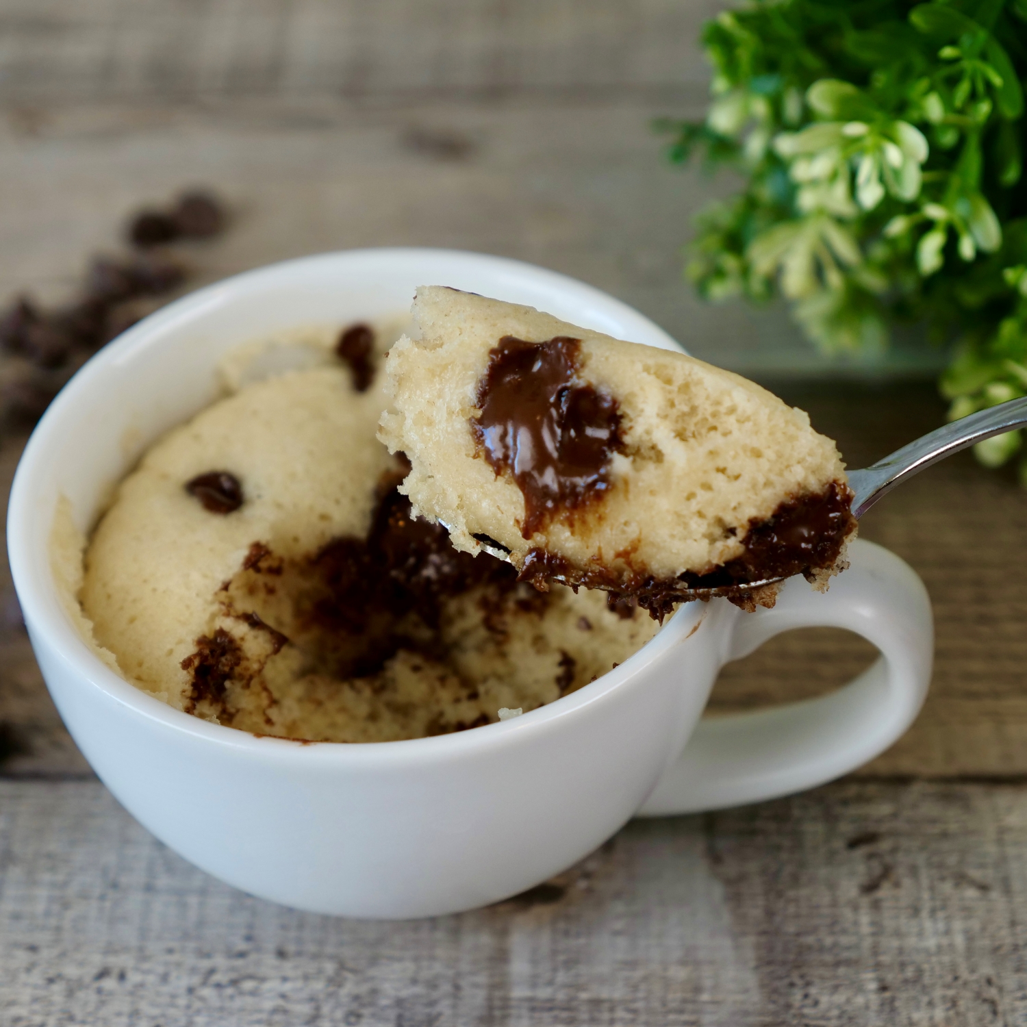 1 minute Vegan Vanilla Cake In Cup In Microwave