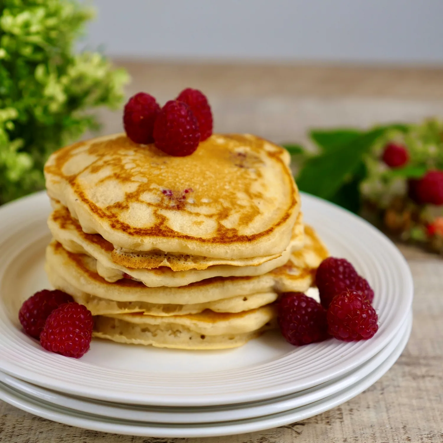 Vegan Raspberry Pancakes