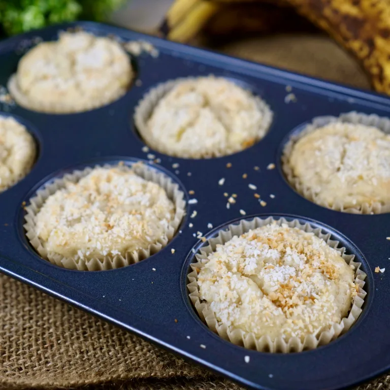 Sugar Free Banana Coconut Milk Cupcakes