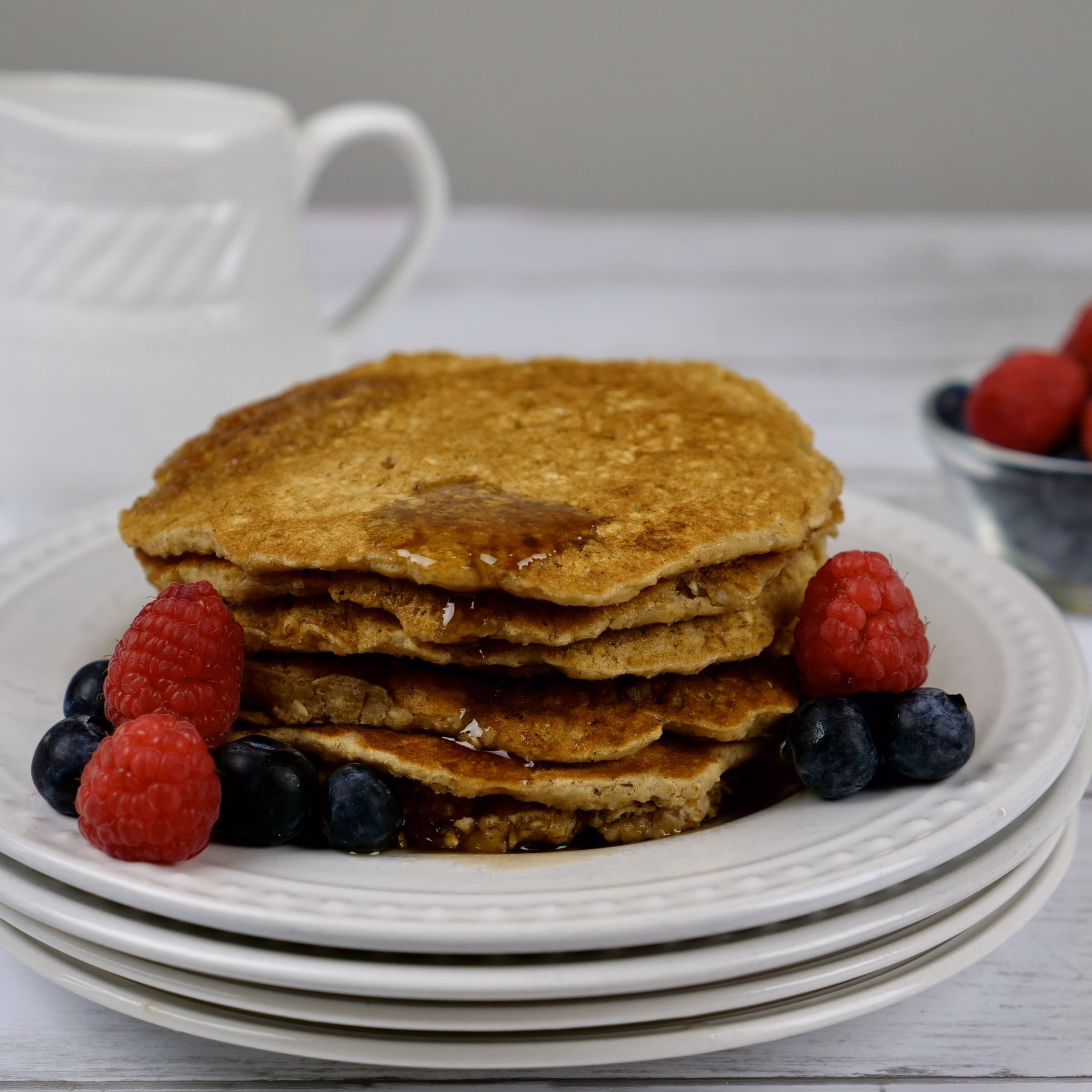 Vegan Oatmeal Pancakes | No Egg No Milk No Butter Pancakes