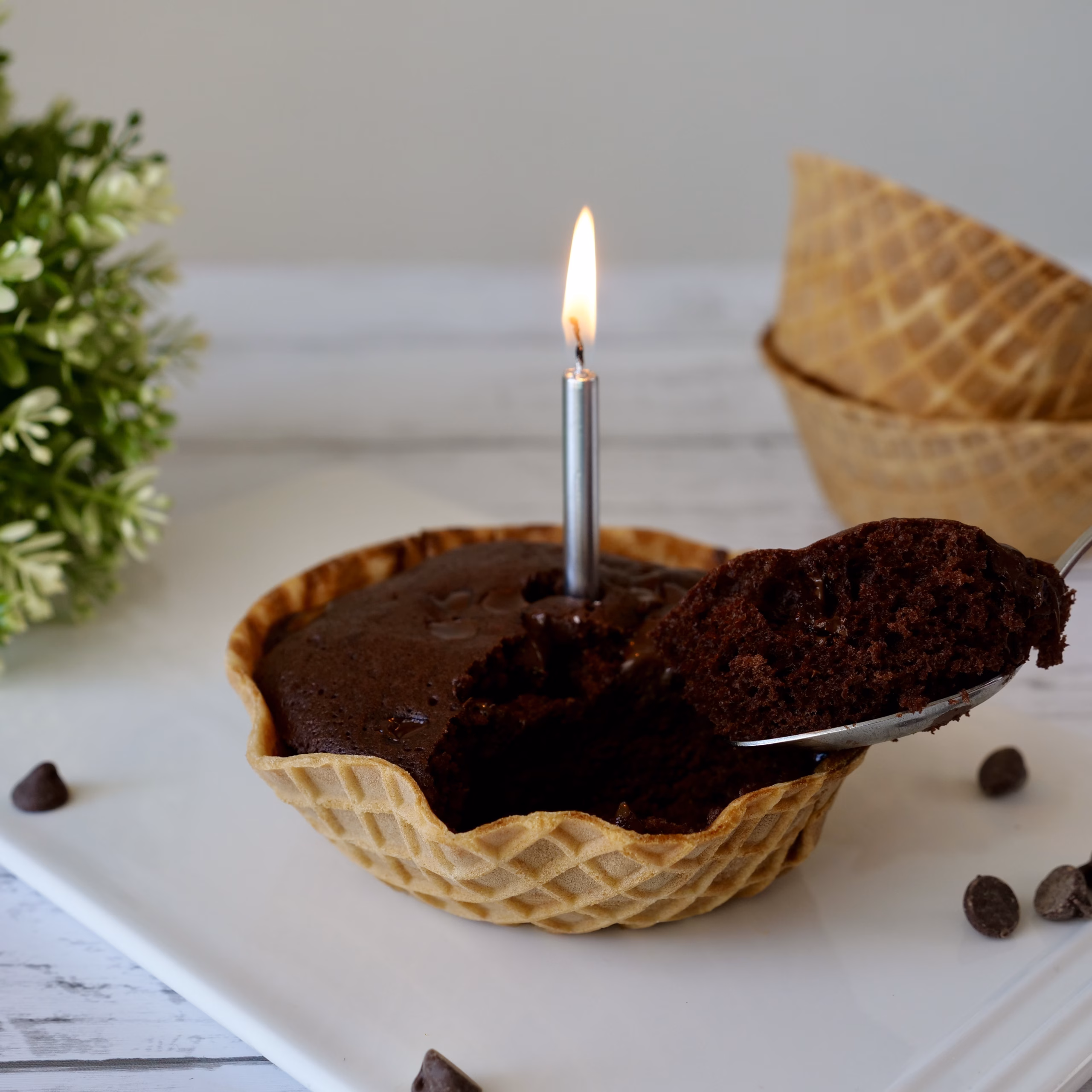 Mini Chocolate Birthday Cake In Microwave