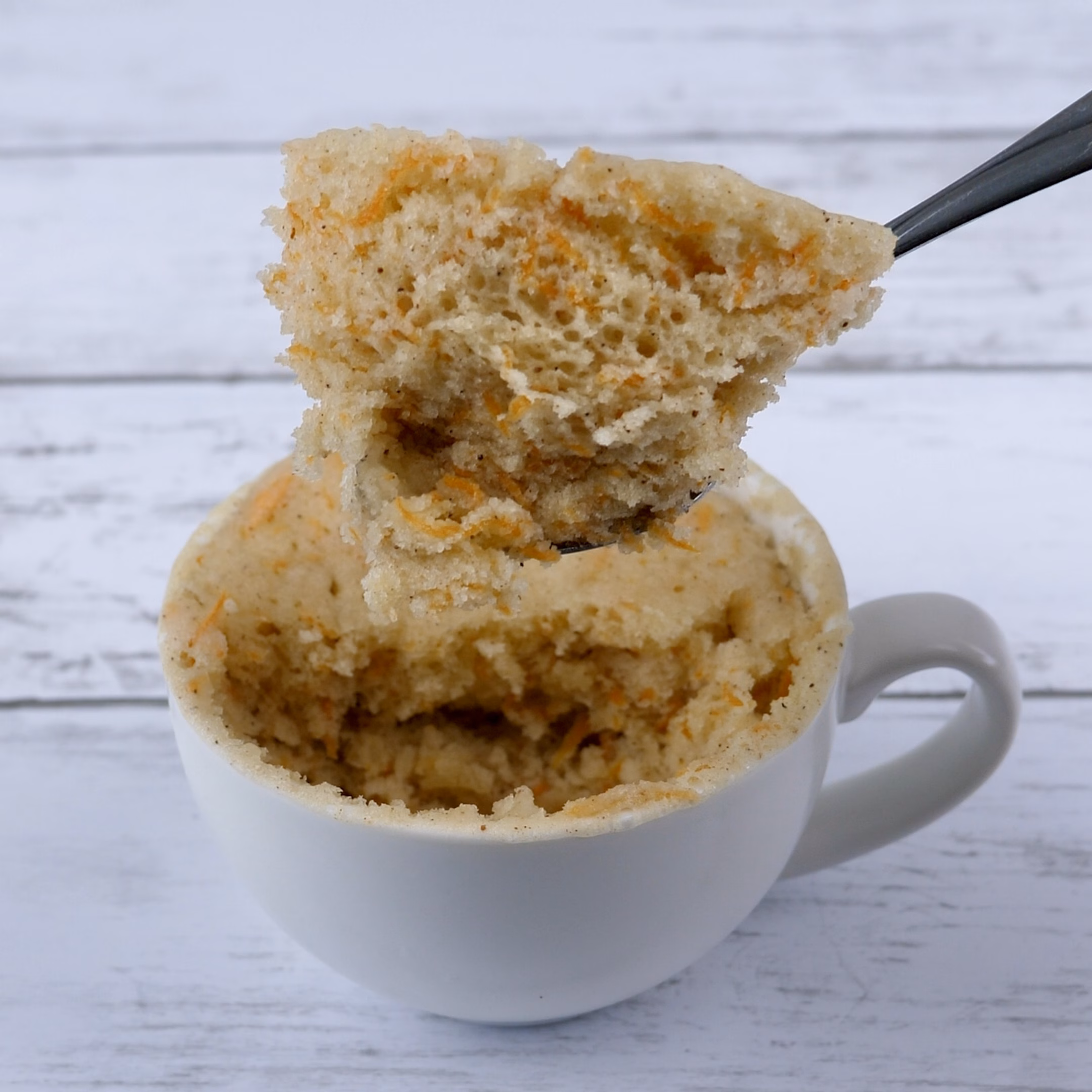1 minute Carrot Cake In Cup In Microwave