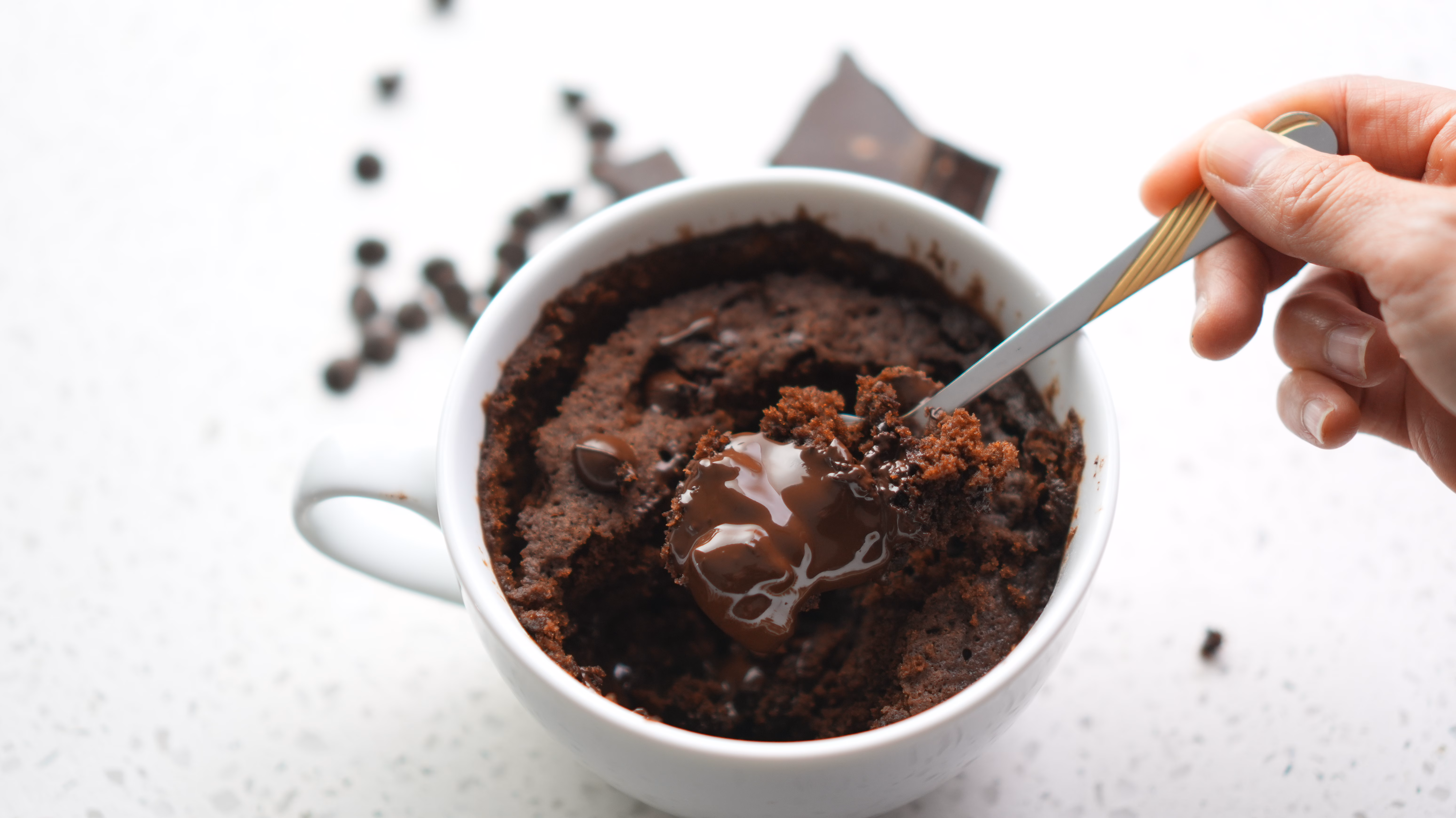 Vegan Chocolate Lava Mugcake (Microwave, 50 Seconds!)
