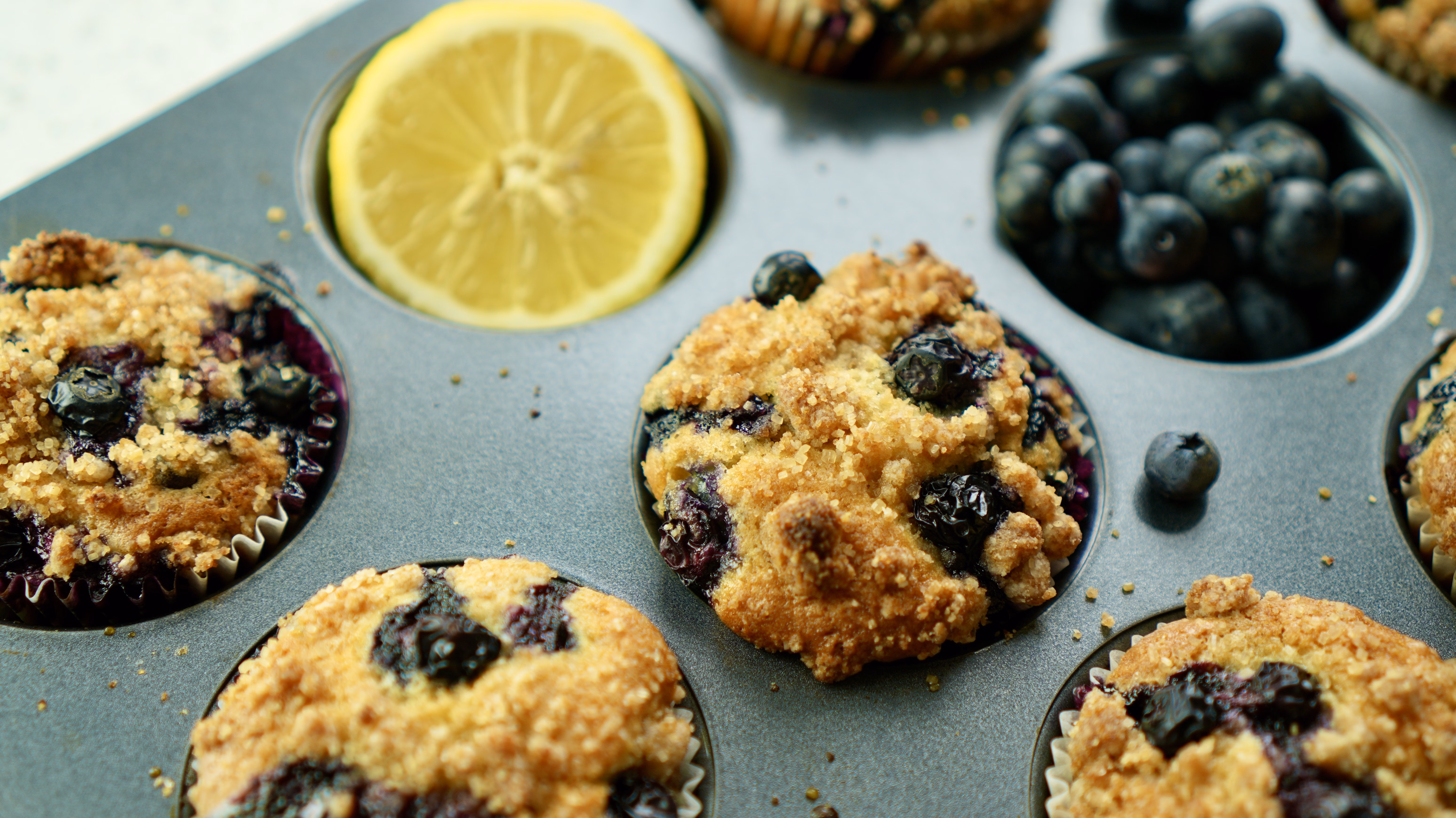 Vegan Lemon Blueberry Muffins