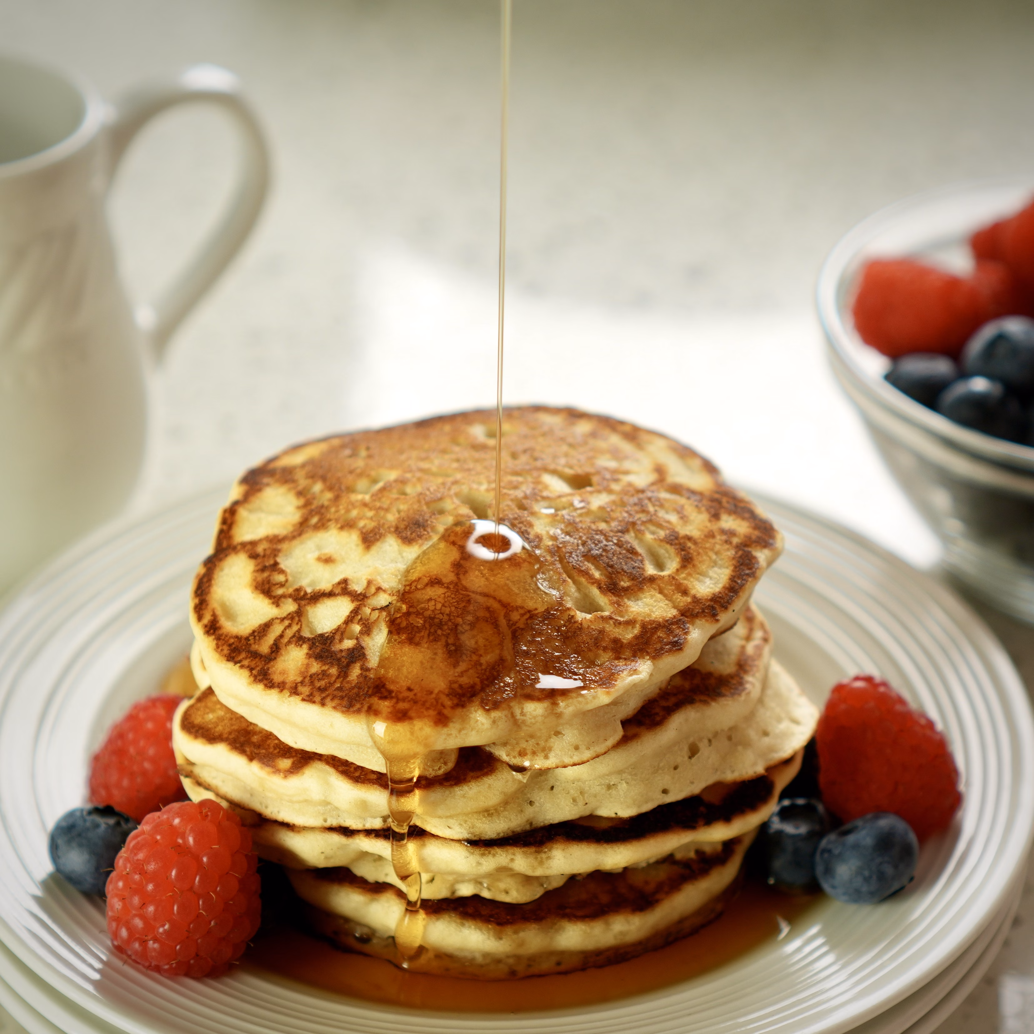 Fluffy Vegan Vanilla Pancakes (No Eggs or Dairy)
